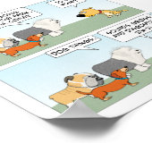 Cute and Funny Dogs Plan Dog Park Trip Poster (Hoek)