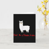 Cute And Funny Don't Be A Drama Llama Kaart (Gele Bloem)