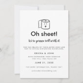 Cute and Funny Downsized Wedding Photo Aankondiging (Voorkant)