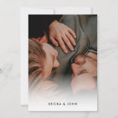 Cute and Funny Downsized Wedding Photo Aankondiging (Achterkant)