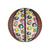 Cute and Funny Easter Eggs Cartoon Basketbal (Verticaal)