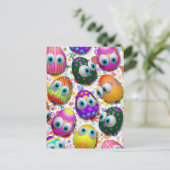 Cute and Funny Easter Eggs Cartoon Briefkaart (Staand voorkant)