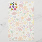 Cute and Funny Easter Eggs Cartoon Briefpapier (Voorkant)