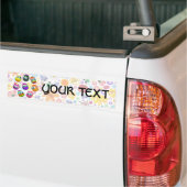 Cute and Funny Easter Eggs Cartoon Bumpersticker (Op Truck)