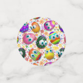 Cute and Funny Easter Eggs Cartoon Confetti (Kleine voorkant)
