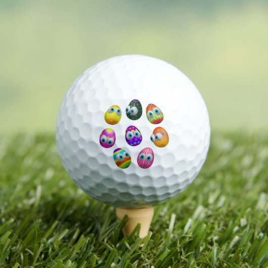Cute and Funny Easter Eggs Cartoon Golfballen (Insitu Shirt)