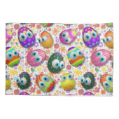 Cute and Funny Easter Eggs Cartoon Kussensloop (Achterkant)