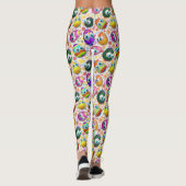 Cute and Funny Easter Eggs Cartoon Leggings (Achterkant)