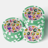 Cute and Funny Easter Eggs Cartoon Poker Chips (Opstapeling)