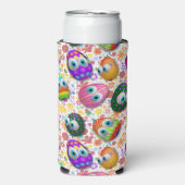 Cute and Funny Easter Eggs Cartoon Seltzer Blikjeskoeler (Seltzer Voorkant)