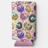 Cute and Funny Easter Eggs Cartoon Seltzer Blikjeskoeler (Achterkant)
