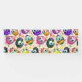 Cute and Funny Easter Eggs Cartoon Spandoek (Horizontaal)