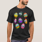 Cute and Funny Easter Eggs Cartoon T-shirt (Voorkant)
