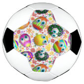 Cute and Funny Easter Eggs Cartoon Voetbal (Gedraaid)