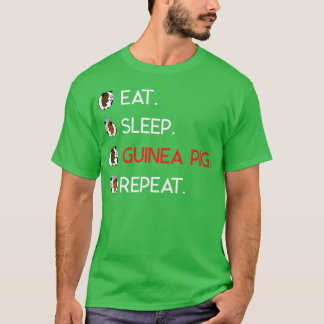 Cute and Funny Eat Sleep Guinea Pig Repeat T T-shirt