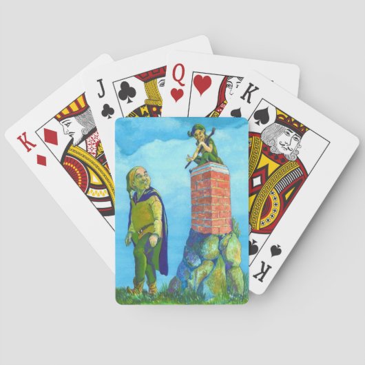 Cute and Funny Elf Designed Poker Pplaykaarten Speelkaarten (Achterkant)