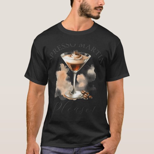 Cute And Funny Espresso Martini  T-shirt (Voorkant)