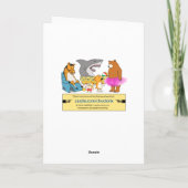 Cute and Funny Excited Dog and Grumpy Cat Birthday Kaart (Achterkant)