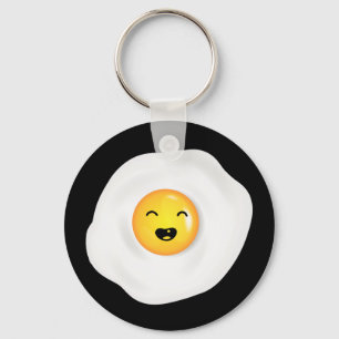 Cute and Funny Fried Egg American Breakfast Sleutelhanger