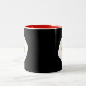 Cute and Funny Fried Egg American Breakfast Tweekleurige Koffiemok (Center)