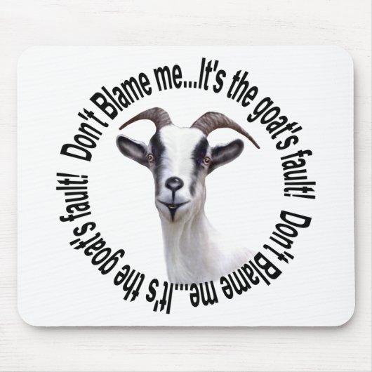 Cute and Funny Goat Mousepad Muismat (Voorkant)