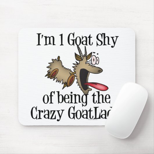 Cute and Funny Goat Mousepad Muismat (Met muis)