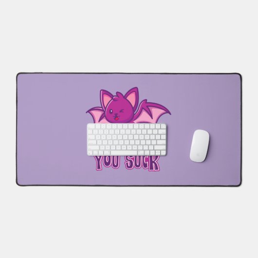 Cute and Funny Halloween Vampire Bats You Suck Bureaumat (Keyboard & Muis)