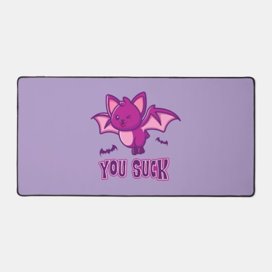 Cute and Funny Halloween Vampire Bats You Suck Bureaumat (Voorkant)