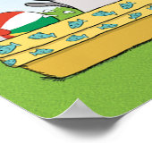 Cute and Funny Happy Shark in Pool Poster (Hoek)