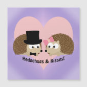 Cute and Funny Hedgehugs en Kisses Magnetic Card (Voorkant)