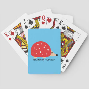 Cute and Funny Hedgel Mushroom Pokerkaarten