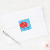 Cute and Funny Hedgel Mushroom Vierkante Sticker (Envelop)