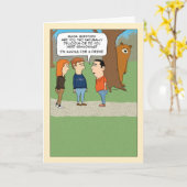 Cute and Funny Hiding Beer Birthday Kaart (Gele Bloem)