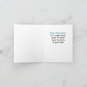 Cute and Funny Koe and Pig Couple Jubileum Kaart (Binnen)