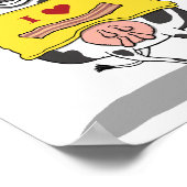 Cute and Funny Koe and Pig Friends Poster (Hoek)