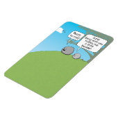 Cute and Funny Little Boulder Ready to Roll Square Magneet (Linkerzijde)