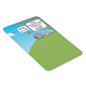 Cute and Funny Little Boulder Ready to Roll Square Magneet (Rechterzijde)