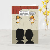 Cute and Funny Little Horse Play Happy Jubileum Kaart (Gele Bloem)