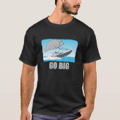 Cute and Funny Manatee on a Jet Ski T-shirt (Voorkant)