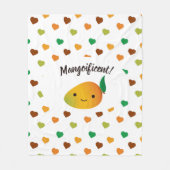 Cute and Funny Mangoificent Mango Fleece Deken (Voorkant)