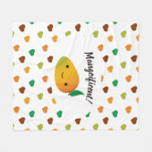 Cute and Funny Mangoificent Mango Fleece Deken (Voorkant (Horizontaal))
