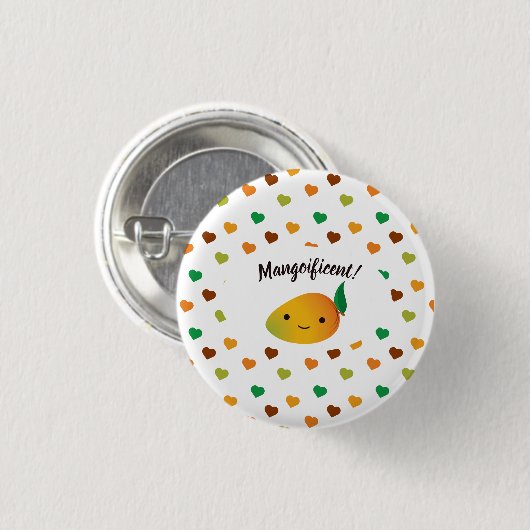 Cute and Funny Mangoificent Mango Ronde Button 3,2 Cm (Voorkant /achterkant)