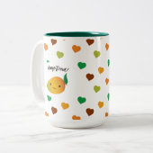 Cute and Funny Mangoificent Mango Tweekleurige Koffiemok (Voorkant links)