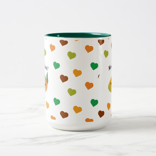 Cute and Funny Mangoificent Mango Tweekleurige Koffiemok (Center)