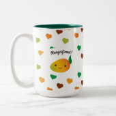 Cute and Funny Mangoificent Mango Tweekleurige Koffiemok (Links)