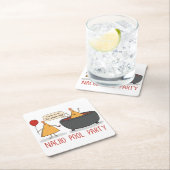 Cute and Funny Nacho Pool Party in Salsa Kartonnen Onderzetters (Insitu)