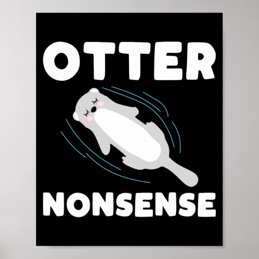 Cute And Funny Otter  Poster (Voorkant)