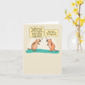 Cute and Funny Otter Puns Jubileum Kaart (Gele Bloem)