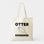 Cute and Funny Otter Tote Bag (Achterkant)