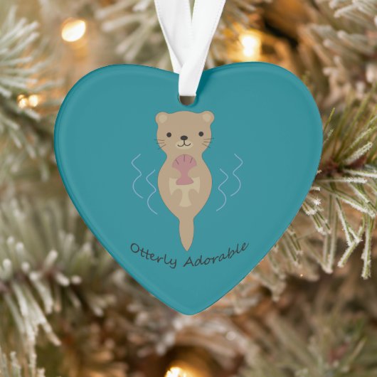 Cute and Funny Otterly Schattige Otter Ornament (Boom)